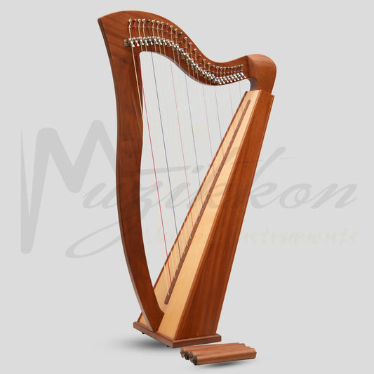 Muzikkon Mchugh Harp 27 Strings Mahogany Square Back